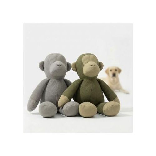 PIUPET Hundespielzeug Affe grau/ grün