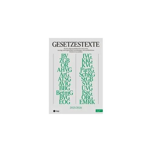 Gesetzestexte 2025/2026 (Print inkl. digitaler Ausgabe)