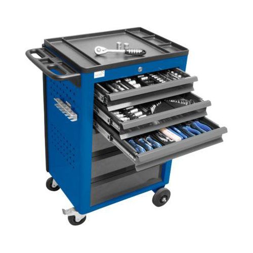 Werkzeugwagen BASIC inkl. 115-tlg. Werkzeug-Set, blau