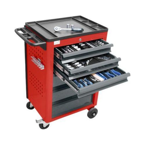 Werkzeugwagen BASIC inkl. 115-tlg. Werkzeug-Set, rot