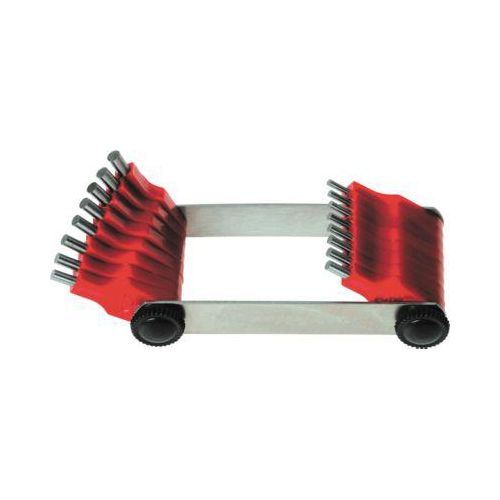 Düsenlehren m.Stahlstiften 0,45 - 1,5mm