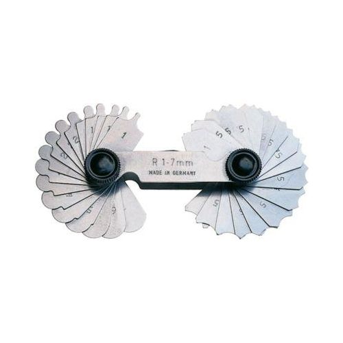 Radienschablone R 1 - 7 mm = je 17 Blatt
