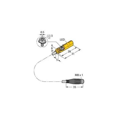 Turck Magnetfeldsensor PNP BIM-UNT-AP7X-0,3-PSG3S