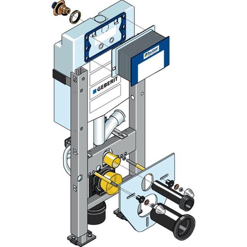 Geberit Huter Montageelement WWC UP320 >60cm für Trockenbau, Vor- und Inwand mit GA, 1 Stk.