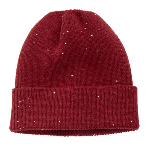 Strickmütze LASCANA, Damen, blau (rot), Kunstfaser, leicht glänzend, unifarben, Mützen Strickmütze, Beanie, Wintermütze, Wollmütze, Mütze mit Umschlag