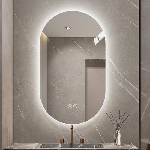 60*90cm Smart Wall Mounted LED Touch Screen Anti-fog Mirror Bathroom Mirror, Barber Shop Mirror