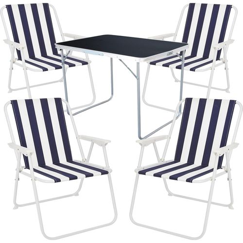 5-tlg Camping Set Gartenmöbel Campingtisch + 4 Campingstuhl Klappstuhl