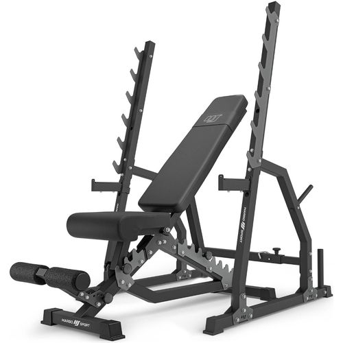 Marbo Sport - Set MS3_2.0 | Doppelseitige Bank + Verstellbare Hantelablage mit Notablage und Abstandsverstellung