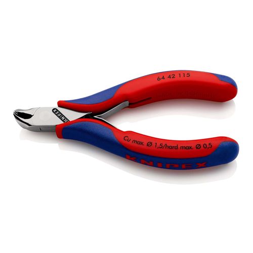 KNIPEX 64 42 115 Elektronik-Vornschneider mit Mehrkomponenten-Hüllen 115 mm)