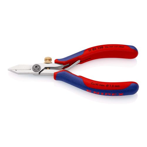 KNIPEX 11 82 130 Elektronik-Abisolierschere mit Mehrkomponenten-Hüllen 140 mm)