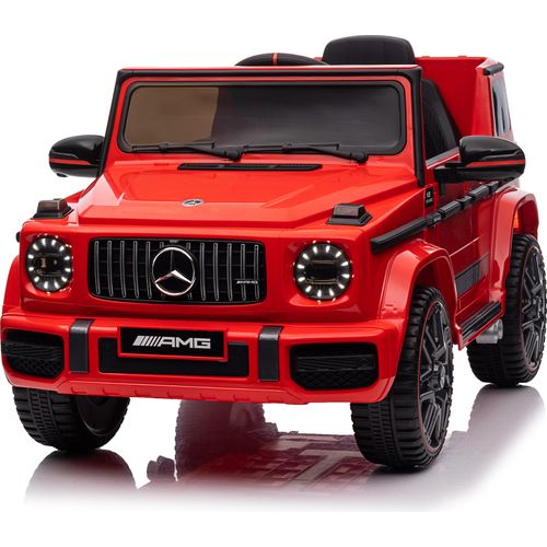 FCH Elektroautos für Kinder Mercedes Benz G63 AMG mit 12V Elektrofahrzeug 2,4G Fernbedienung, 2-türiges Kinder-Elektrofahrzeug mit MP3 Rot