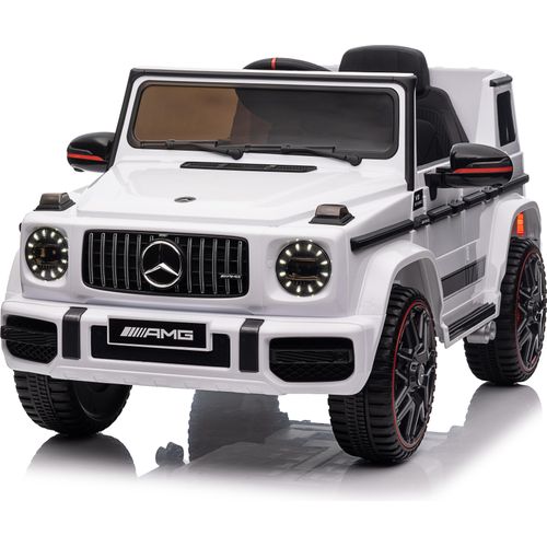 FCH Elektroautos für Kinder Mercedes Benz G63 AMG mit 12V Elektrofahrzeug 2,4G Fernbedienung, 2-türiges Kinder-Elektrofahrzeug mit MP3 Weiß