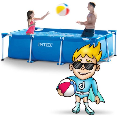 Frame Gartenpool 300 x 200 x 75 cm 15 in 1 INTEX 28272 + Sprudelmaschine GRATIS