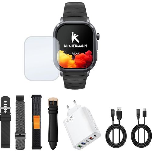 Knauermann PRO 4 (2026) Smartwatch mit Anruf & SOS Funktion