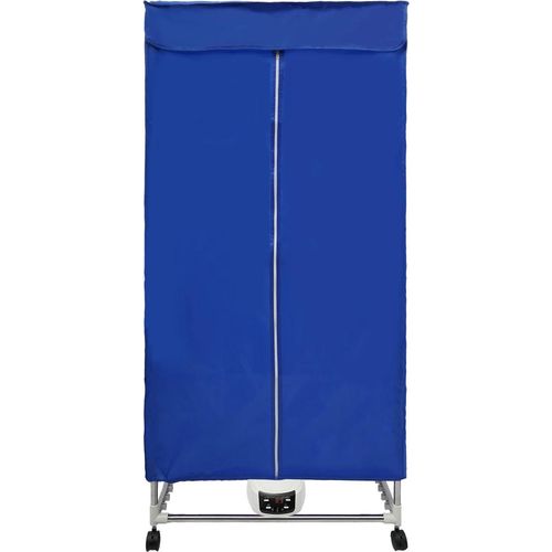 Elektrischer Trockenschrank - Kleider-Trockenschrank - Mit Fernbedienung - PTC-Heizung 1200–1500 W - Timer 0–240 Min - 3 Stufen - 30 kg Tragkraft - Marineblau