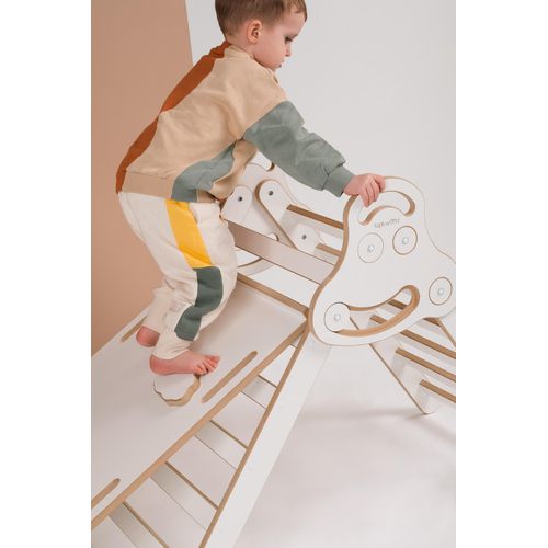 Montessori Pikler-Dreieck Kletterdreiecke + große WÖLKCHEN Rutsche