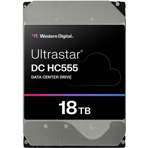 WD Ultrastar DC HC555 - Festplatte - Datencenter - 18 TB - intern - 3.5" (8.9 cm) - SAS 12Gb/s - 7200 rpm - Puffer: 512 MB