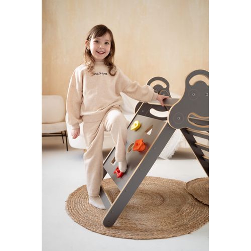 Montessori Pikler-Dreieck Kletterdreiecke - Kletterwand - grau