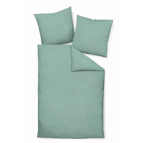 Janine Bettwäsche Piano, Salbeigrün, Textil, Uni, 135x200 cm, Textiles Vertrauen - Oeko-Tex®, Oeko-Tex® Made IN Green, bügelfrei, pflegeleicht, atmungsaktiv, hautfreundlich, saugfähig, schadstoffgeprüft, Schlaftextilien, Bettwäsche, Bettwäsche, Seersucker-Bettwäsche