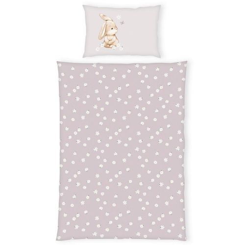 baby best Babybettwäsche babybest Flower Bunny Flanell-Bettwäsche, Hellrosa, Textil, 100x135 cm, Oeko-Tex® Standard 100, pflegeleicht, atmungsaktiv, angenehm wärmend, schadstoffgeprüft, Schlafen, Babybett-Ausstattung, Babybettwäsche