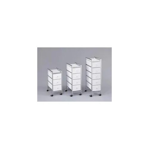 Rollwagen HEINE HOME, weiß, B:64cm H:43cm T:40cm, MDF, Stahl, Rollwagen, Rollwagen