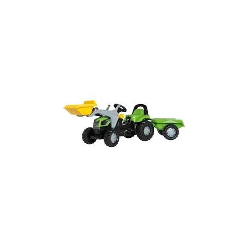Tretfahrzeug ROLLY TOYS "Deutz 5115 G", grün, Tretfahrzeuge, KinderB:47cm H:55cm T:161cm, Kunststoff, Traktor mit Trailer und Lader, B:47cm H:55cm T:161cm