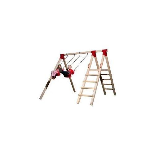 Doppelschaukel WEKA "Tabaluga", beige (natur), Schaukeln, KinderB:385cm H:240cm T:290cm, Holzwerkstoff, BxTxH: 385x290x240 cm, B:385cm H:240cm T:290cm