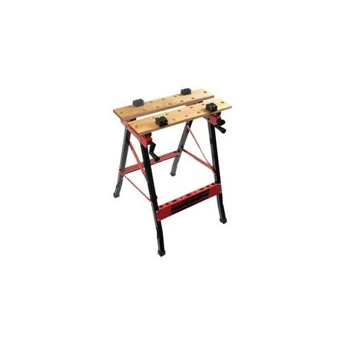Werkbank, schwarz (schwarz, rot), B:16,2cm L:88cm, MDF, BRÜDER MANNESMANN WERKZEUGE, Werkbänke, B/L/T: 16,2x88x13 cmcm