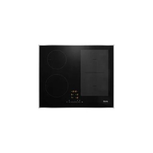 MIELE Induktions-Kochfeld "KM 7466 FR 125 Edition", grau (silberfarben), B:62,6cm H:5,2cm T:52,6cm, Kochfelder, Mit 4 Kochzonen inkl. 1 leistungsstarken PowerFlex-Kochbereich