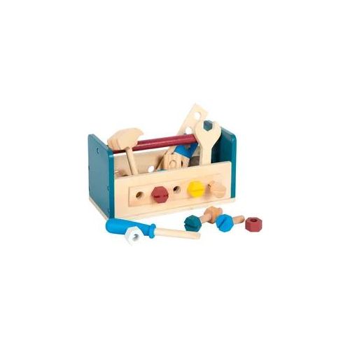 Spielwerkzeugkoffer SMALL FOOT "Werkzeugkasten/Werkbank Workshop", bunt, Spielwerkzeug, KinderB:31cm H:12cm L:25cm, aus Holz, B:31cm H:12cm L:25cm