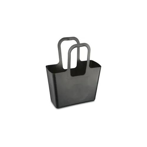 Einkaufsshopper KOZIOL "TASCHE XL", schwarz (coal), B:44cm H:54cm T:21,5cm, Kunststoff, Einkaufskörbe, Einkaufsshopper, Kunststoff
