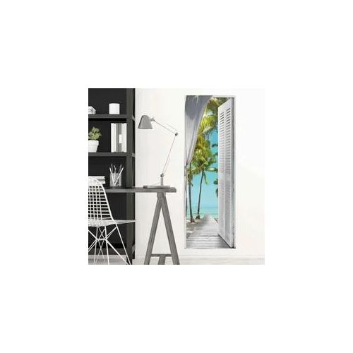 Poster REINDERS "Tropische Ansicht Sonne - Mer - Strand - Urlaub", blau (farbe bild(er): blau), B:53cm H:158cm, Papier, Bilder, Poster