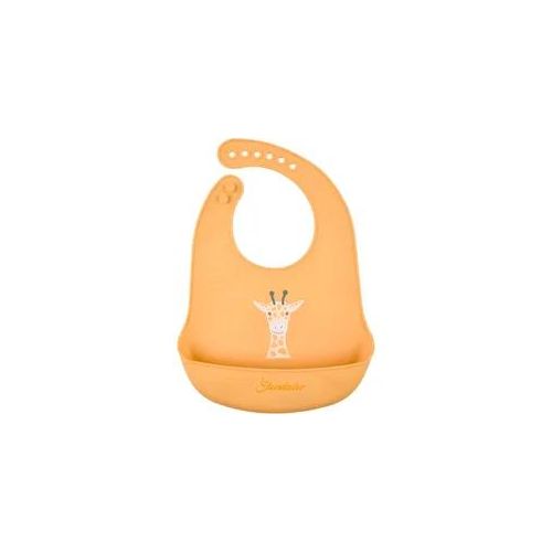 Lätzchen STERNTALER "Silikonlätzchen Giraffe Kaya", Baby, gelb (ocker), Silikon, Lätzchen