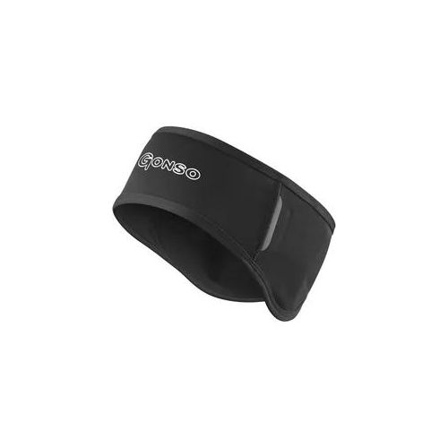 Stirnband GONSO "Headband Therm", Herren, Gr. XL, schwarz, Kunstfaser, Mützen Stirnband, Atmungsaktiv, hohes Wärmeisolationsvermögen