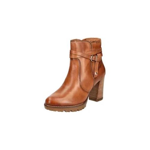 High-Heel-Stiefelette PIKOLINOS "PIKOLINOS Stiefelette Leder", Damen, Gr. 38, braun (brandy), Leder, Schuhe