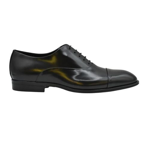 Polished Lace-Up Flat Shoes - Gr. 41 (EU) - in Schwarz