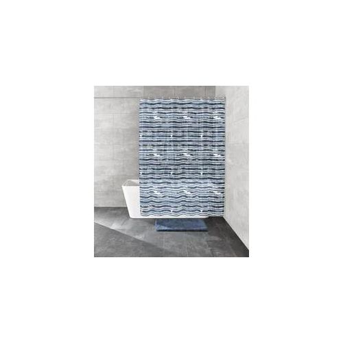Duschvorhang KLEINE WOLKE "Raia", navy, B:180cm H:200cm, Polyethylen-Vinylacetat (PEVA), Duschvorhänge