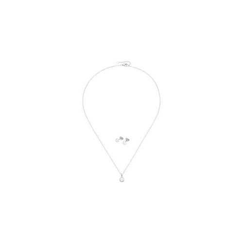 Ohrring und Ketten Set FIRETTI "Multipack Schmuck Geschenk Silber 925 Perlenhalskette Perlenohrstecker", silberfarben, weiß, Schmuck_Sets, Damen, Perlen, Silber 925 (Sterlingsilber), glänzend, mit Süßwasserzuchtperle