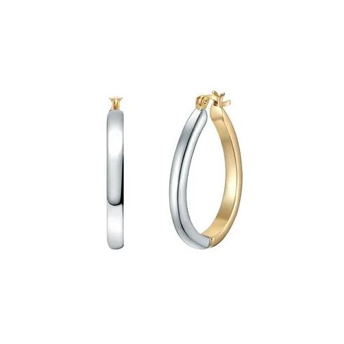 Paar Creolen LULU & JANE "Set: LJ79", silber, gelbgold, Ohrringe, Damen, 36,0mm, Metall-Legierung