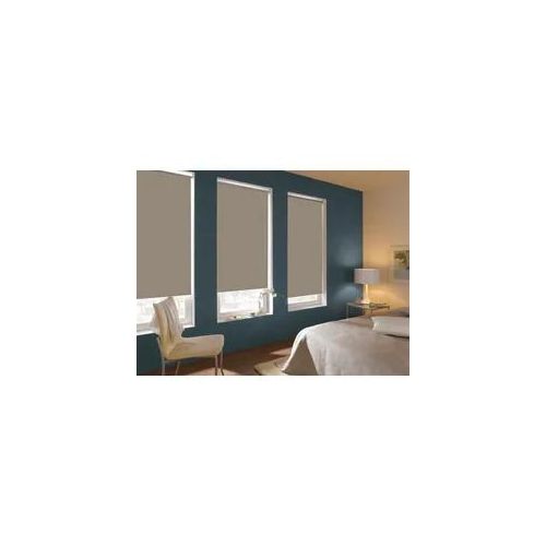 Rollo GARDINIA "Seitenzugrollo Thermo energiesparend", grau (taupe), B:122cm H:160cm, Polyester, Rollos, Schrauben, Thermo Rückseite