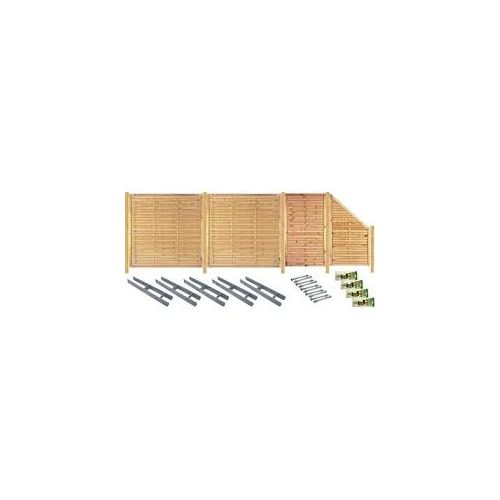 Sichtschutzelement TETZNER & JENTZSCH "Las Vegas 1", beige (natur), H:180cm, Massivholz, Stahl, Zaunelemente