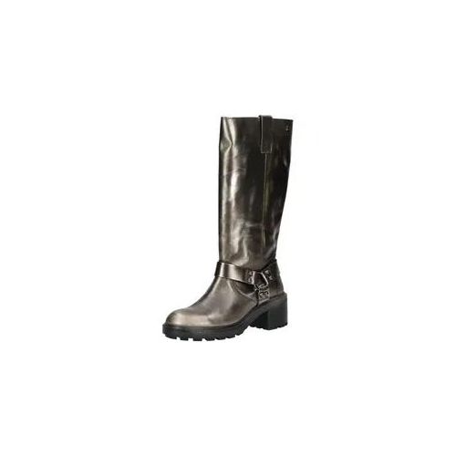 Stiefel LAZAMANI "Lazamani Stiefel Leder", Damen, Gr. 40, pewter, Leder, Schuhe Stiefel