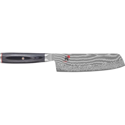 Gemüsemesser MIYABI "Miyabi 5000FCD Nakiri", schwarz, Klingenlänge 17cm, Spezialklingenstahl, Stahl, Kochmesser, Klingenlänge 17 cm, FRIODUR eisgehärtete Klinge