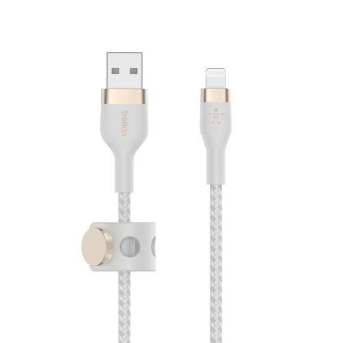 BELKIN USB-Kabel "PRO Flex Lightning/USB-A Kabel, Apple zert.", weiß, B:10cm H:8cm T:20cm, Kabel, USB-Kabel