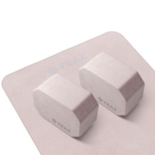 Yogablock YEAZ "Set - Yoga-Blöcke & Handtuch NEXT LEVEL", beige, Yogakissen, Yogablock