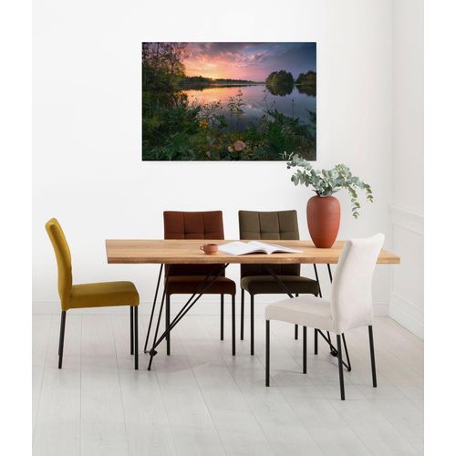 Leinwandbild KOMAR "Abends in Schweden - Größe 90 x 60 cm", bunt (farbe bild(er): bunt), B:90cm H:60cm T:2cm, Holz, Papier, Bilder, Leinwandbild, Keilrahmenbild mi Echtholzrahmen