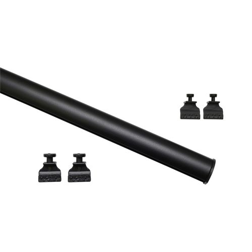 Beschwerungsgewicht GARDINIA "Unterprofil zum Klipsen" Gr. 1, schwarz (schwarz, matt), L:60cm, Aluminium, Beschwerungsgewichte, Beschwerungsgewicht, Serie Flächenvorhang-Technik Atlanta 3-läufig