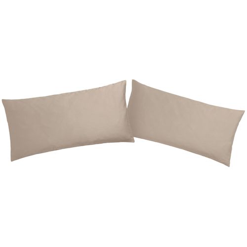 Kissenbezug OTTO HOME "Mila", beige (taupe), B:40cm L:80cm, Satin, Obermaterial: 100% Baumwolle, Kissenbezüge, Kissenbezug, Satin Qualität, in Uni Design