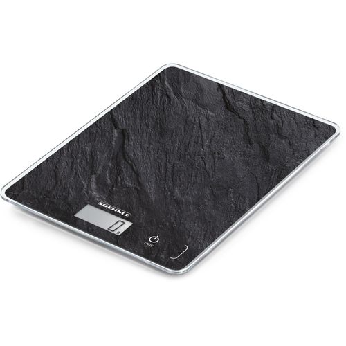 Küchenwaage SOEHNLE "Page Compact 300 Slate", schwarz, B:14,5cm H:2,5cm L:20,4cm, Glas, Küchenwaagen, Küchenwaage, Tragkraft 5 kg, 1 g genaue Teilung