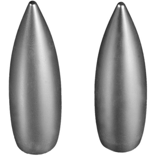 Gardinenstangen-Endstück LIEDECO "Bullet", silber (chromfarben, matt), H:2,2cm L:8cm Ø:1,6cm, Gardinenstangenendstücke, Gardinenstangen-Endstück, für Gardinenstangen Ø 16 mm